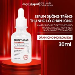 Tinh Chất Truyền Trắng Mờ Nám Angel's Liquid Glutathione + Niacinamide 700 V-Ampoule 30ml