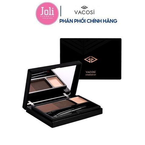 Bộ Kit Vẽ Mày + Che Khuyết Điểm Vacosi VM08 Natural Studio Eyebrow Kit Powder + Concealer 7.5g