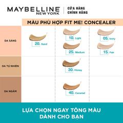 Kem Che Khuyết Điểm Mịn Lì Maybelline Fit Me Concealer With Chamomile Extract 6.8ml
