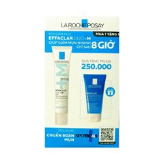 Bộ Sản Phẩm Kem Dưỡng Giảm Mụn La Roche-Posay Effaclar Duo+M 40ml + Gel Rửa Mặt Cho Da Dầu Effaclar 50ml