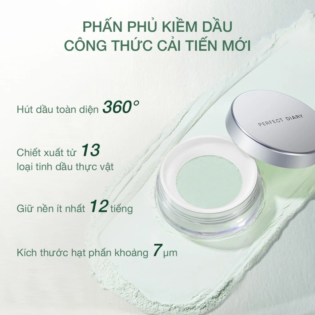 Phấn Phủ Kiềm Dầu Perfect Diary Weightless Soft Velvet Blurring Loose Powder 7g