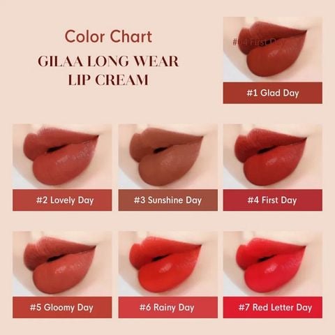 Son Kem Lì Gilaa Long Wear Lip Cream 5g