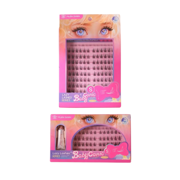 Lông Mi Giả Dạng Cụm Dày Đậm Mlen Diary Baby Comic Lazy Lashes Series