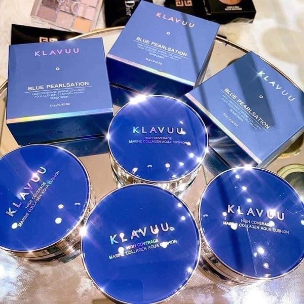 Phấn Nước Dưỡng Ẩm Klavuu Blue Pearlsation High Coverage Marine Collagen Aqua Cushion SPF50 PA+++