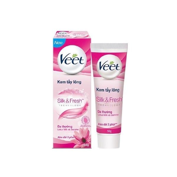 Kem Tẩy Lông Veet Silk & Fresh Dành Cho Da Thường Lotus Milk & Jasmine