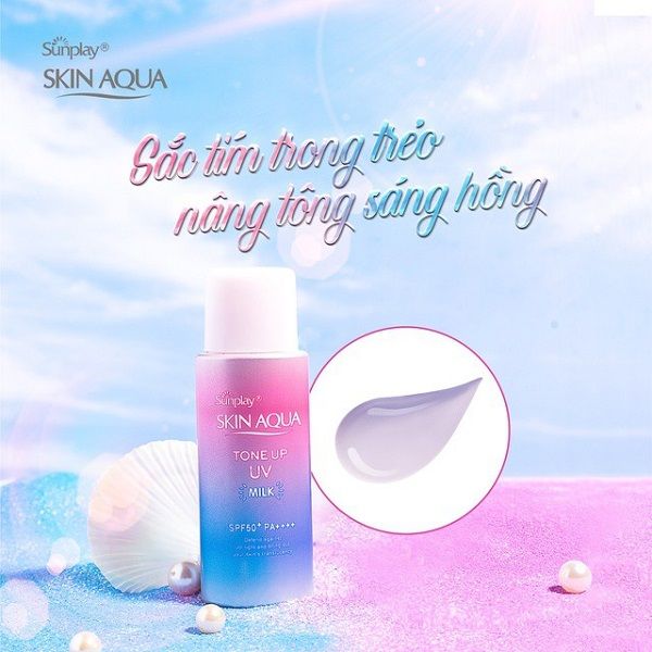 Sữa Chống Nắng Hiệu Chỉnh Sắc Da Sunplay Skin Aqua Tone Up UV Milk Lavender SPF50+/PA++++ 50g