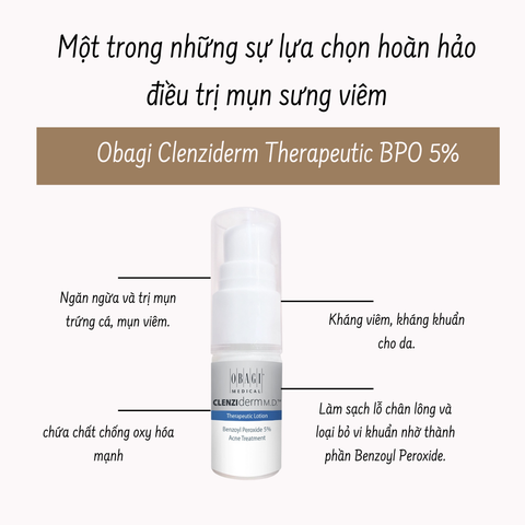 Dung Dịch Chấm Đặc Trị Mụn Viêm Obagi Clenziderm Therapeutic BPO 5% 10ml