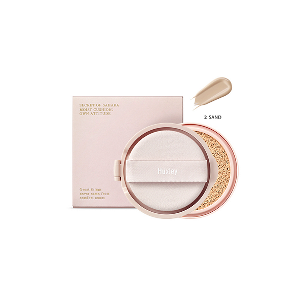 Lõi Phấn Nước Che Phủ Dưỡng Ẩm Huxley Secret Of Sahara Moist Cushion Own Attitude #2sand 12g