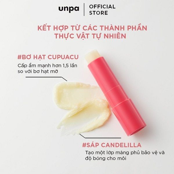 Son Dưỡng Môi Dưỡng Ẩm Cho Môi Unpa Bubi Bubi Butter Lip Balm 3.8g