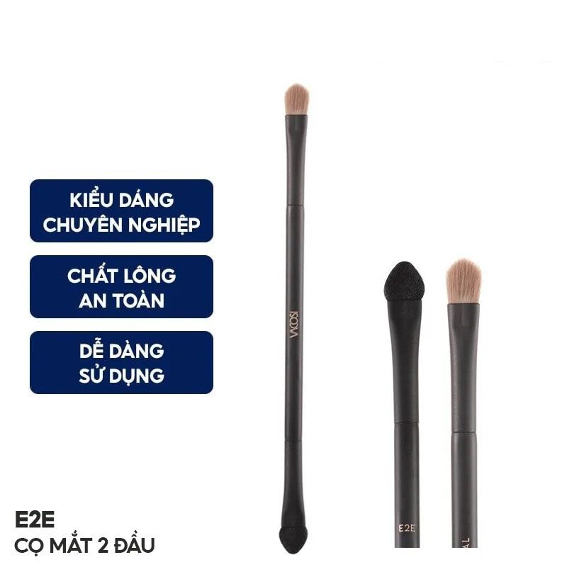 Cọ Phấn Mắt 2 Đầu Cán Dài Vacosi E2E Shader Dual Brush