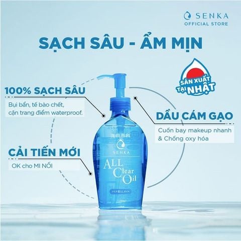 Dầu Tẩy Trang Làm Sạch Sâu Senka All Clear Oil 230ml