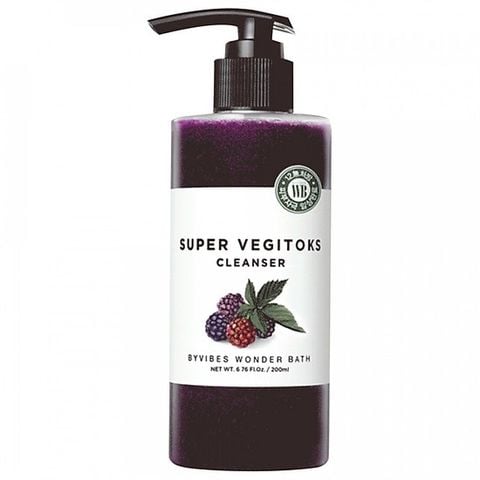 Sữa Rửa Mặt Làm Săn Chắc Da Byvibes Wonder Bath Super Vegitoks Cleanser Purple 300ml