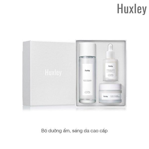 Bộ Dưỡng Trắng Da Giúp Da Căng Bóng Mịn Màng Huxley Brightening Trio