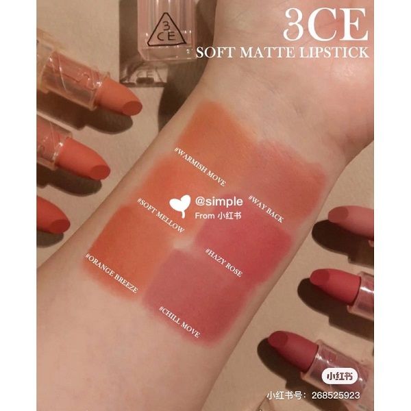 Son Thỏi 3CE Soft Matte Lipstick Warm Edition