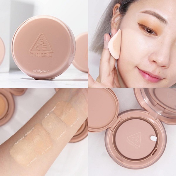 Phấn Nước che phủ hoàn hảo cho da dầu 3CE Soft Matte Fit Cushion