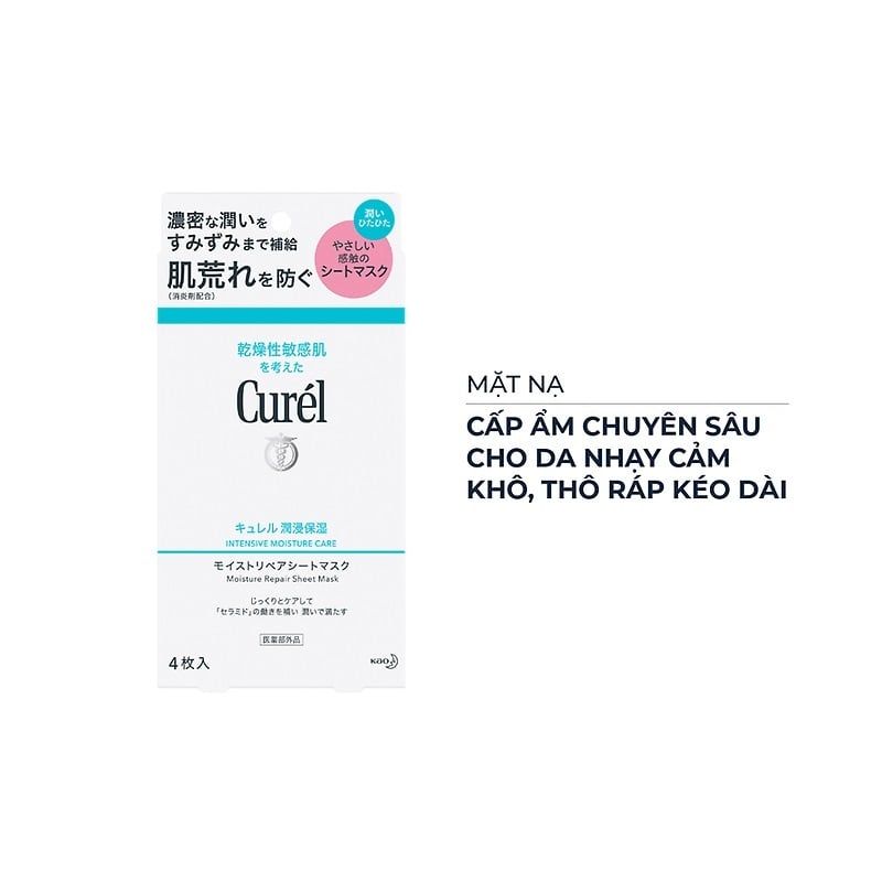 Mặt Nạ Dưỡng Da Curel Cấp Ẩm Chuyên Sâu Intensive Moisture Care Moisture Repair Sheet Mask