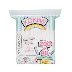 Bông Tẩy Trang Mihoo Kokimi Bông Vuông Cotton Pads Jumpo 240 Miếng