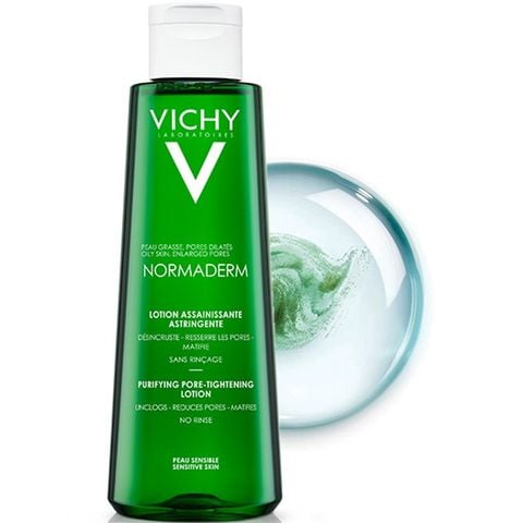 Nước Cân Bằng Giảm Bóng Dầu Se Lỗ Chân Lông Vichy Normaderm Purifying Pore-Tightening 200ml