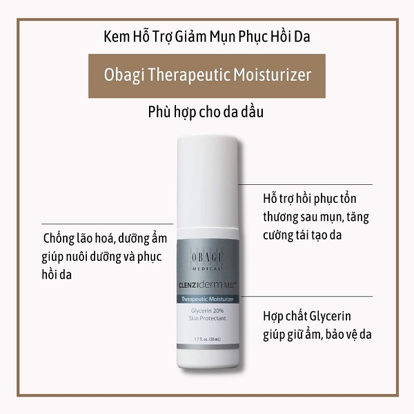 Kem Dưỡng Trị Mụn Phục Hồi Da Obagi Clenziderm MD Therapeutic Moisturizer  50mlKem Dưỡng Trị Mụn Phục Hồi Da Obagi Clenziderm MD Therapeutic – JOLI  COSMETIC