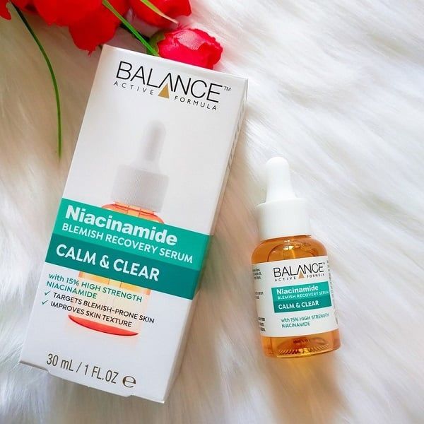 Tinh Chất Balance Ngừa Mụn Mờ Thâm Niacinamide Blemish Recovery Serum Calm & Clear 30ml