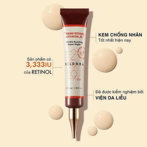 Kem Dưỡng Retinol Trẻ Hóa Da Ngăn Ngừa Nếp Nhăn Dành Cho Da Nhạy Cảm Beldora 299 Prime Retinol Activator 0.1 35ml