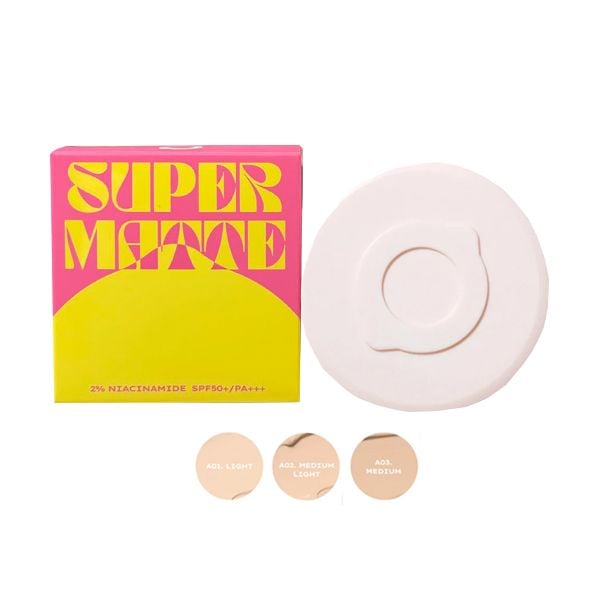 Phấn Nước Kiềm Dầu Lemonade Super Matte Cushion 2% Niacinamide SPF50+ PA+++ 15g