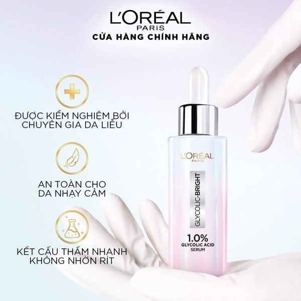 Serum Dưỡng Sáng Da Mờ Thâm Nám Loreal Glycolic Bright 1.0% Glycolic Acid