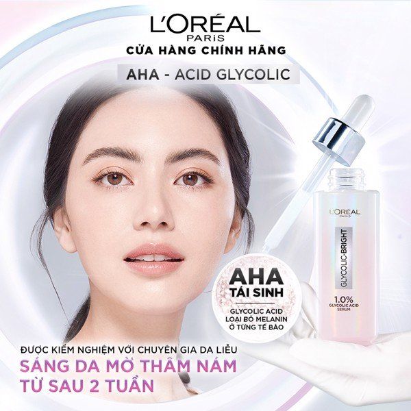 Serum Dưỡng Sáng Da Mờ Thâm Nám Loreal Glycolic Bright 1.0% Glycolic Acid