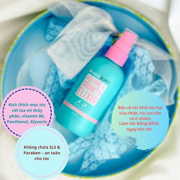 Xịt Dưỡng Kích Thích Mọc Tóc Hairburst Volume and Growth Elixir 125ml