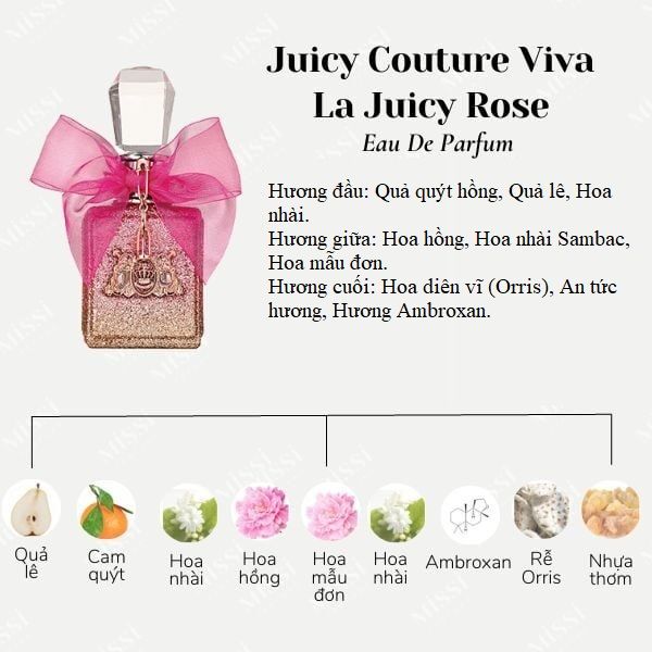 Nước Hoa Nữ Chiết Juicy Couture Viva La Juicy Rose Eau de Parfum 10ml