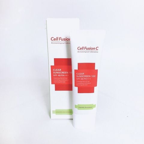 Kem Chống Nắng Cho Da Dầu Mụn Cell Fusion C Clear Sunscreen 100 SPF48 PA+++ 50ml