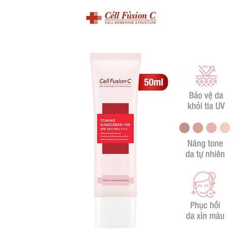 Kem Chống Nắng Cell Fusion C Làm Sáng Da Toning Sunscreen 100 SPF50+