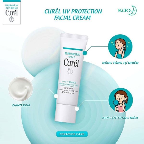 Kem Chống Nắng Curel Protection Face Cream SPF 30 PA+++ 30g