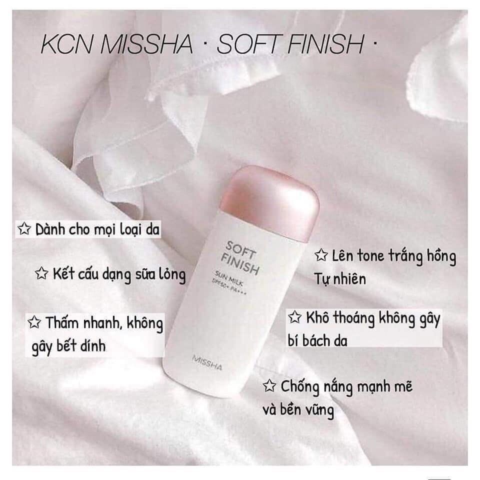 Kem Chống Nắng Missha Soft Finish SPF50+ PA+++ 70ml