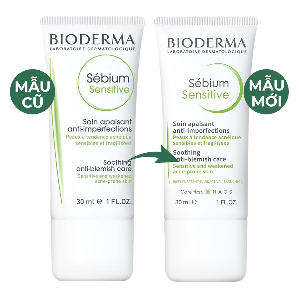 Kem Dưỡng Ẩm Cho Da Mụn Nhạy Cảm Bioderma Sébium Sensitive 30ml