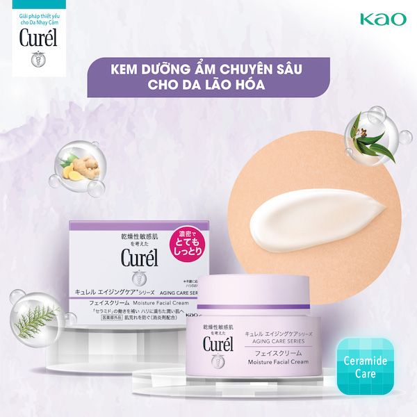 Kem Dưỡng Ẩm Chống Lão Hóa Curel Aging Care Series Moisture Facial Cream 40g