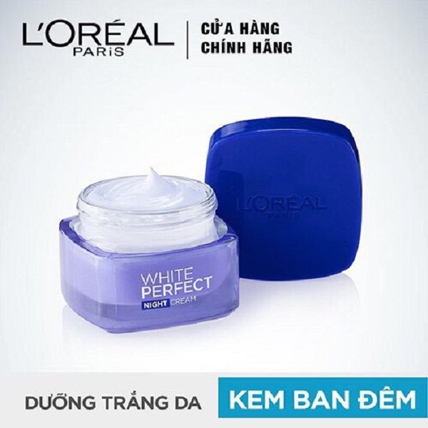 Kem Dưỡng Sáng Da Ban Đêm L'Oreal 50ml White Perfect Night Cream