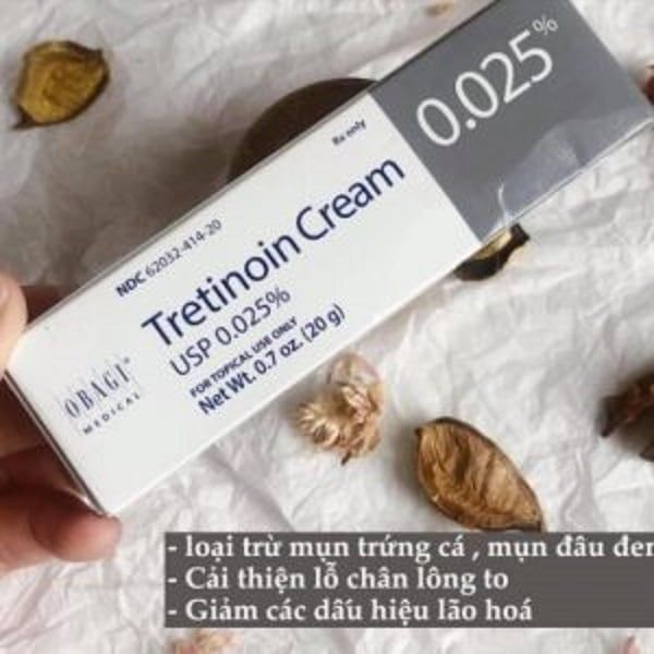 Kem Trị Mụn Chống Lão Hóa Obagi Tretinoin Cream 0.025% 20g