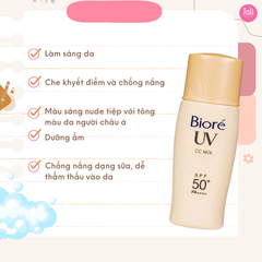 Sữa Chống Nắng Trang Điểm Biore UV CC Milk SPF50+/PA++++ 30ml