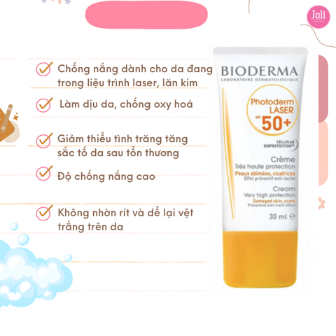 Kem Chống Nắng Ngừa Vết Thâm Bioderma Photoderm Laser SPF50+ 30ml