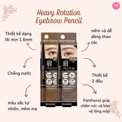 Bút Chì Sáp Kẻ Lông Mày Chống Trôi Kissme Heavy Rotation Eyebrow Pencil