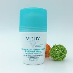 Lăn Khử Mùi Ngăn Mồ Hôi Giữ Khô Thoáng Suốt 48H Vichy Traitement Anti Transpirant 50ml