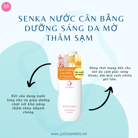 Nước Cân Bằng Senka Dưỡng Sáng Da Mờ Thâm Sạm 200ml White Beauty Lotion I