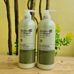 Dầu Gội & Xả Dưỡng Ẩm Yuiluim Biotin & Collagen Pure Mint Extract Softening Moisturizing
