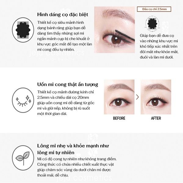 Mascara Siêu Mảnh Tạo Độ Cong Mi Innisfree Skinny Microcara 3.5g