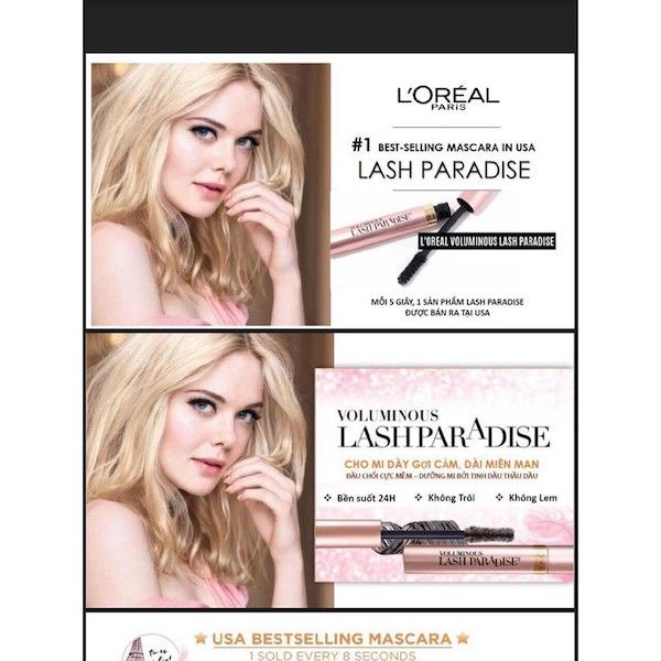 Mascara Làm Dày & Dài Mi Loreal Makeup Voluminous Lash Paradise Waterproof Mascara 7.6ml