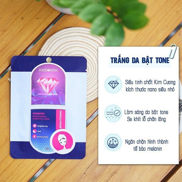 Mặt Nạ Hỗ Trợ Dưỡng Sáng Foodaholic Diamond Brightening Essential Mask 23g