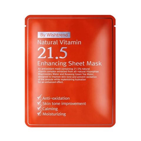 Mặt Nạ By Làm Sáng Da Wishtrend Natural Vitamin 21.5% Enhancing Sheet Mask 23ml