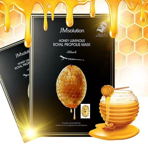 Mặt nạ sáp ong JM Solution Honey Luminous Royal Propolis Hydrogel Mask