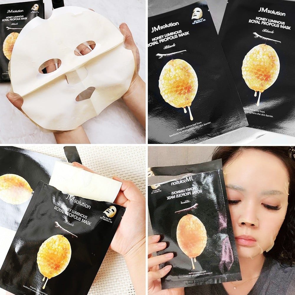 Mặt nạ sáp ong JM Solution Honey Luminous Royal Propolis Hydrogel Mask